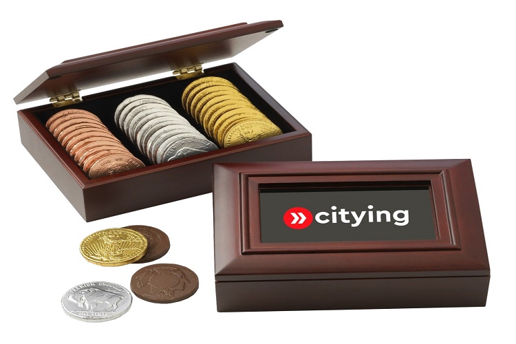 جعبه سکه شکلاتی